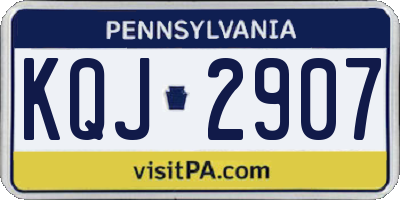 PA license plate KQJ2907