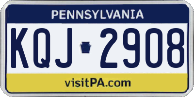PA license plate KQJ2908