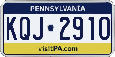 PA license plate KQJ2910