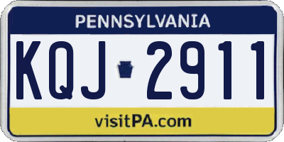 PA license plate KQJ2911