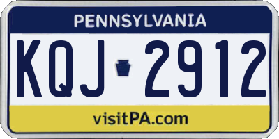 PA license plate KQJ2912