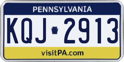 PA license plate KQJ2913