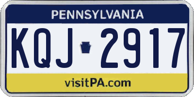 PA license plate KQJ2917