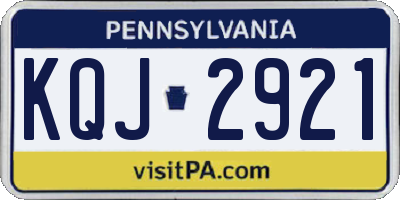 PA license plate KQJ2921