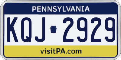 PA license plate KQJ2929