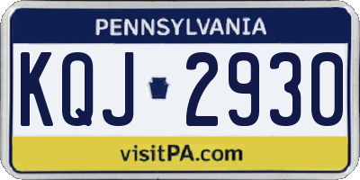 PA license plate KQJ2930