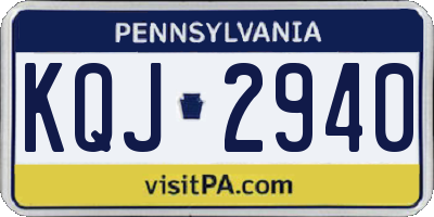 PA license plate KQJ2940