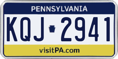PA license plate KQJ2941