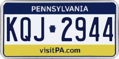 PA license plate KQJ2944