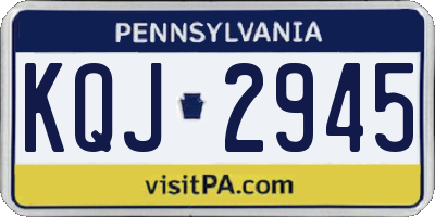 PA license plate KQJ2945