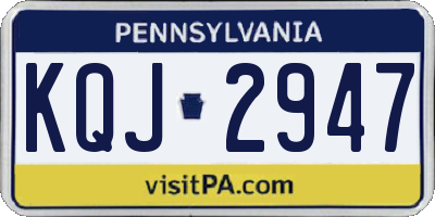 PA license plate KQJ2947
