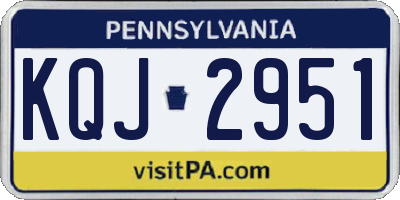 PA license plate KQJ2951