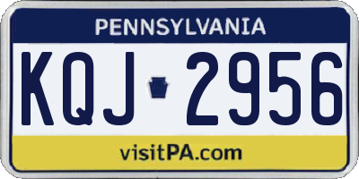 PA license plate KQJ2956