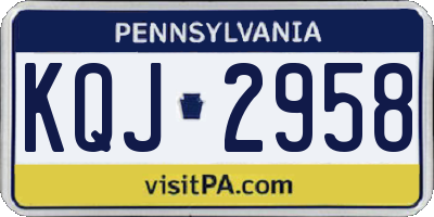 PA license plate KQJ2958