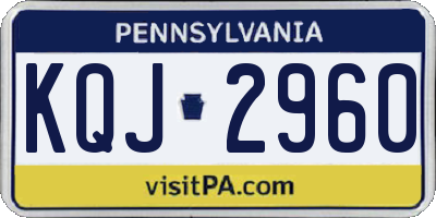 PA license plate KQJ2960