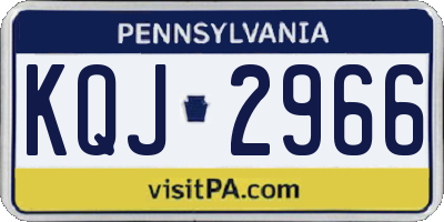PA license plate KQJ2966