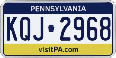 PA license plate KQJ2968