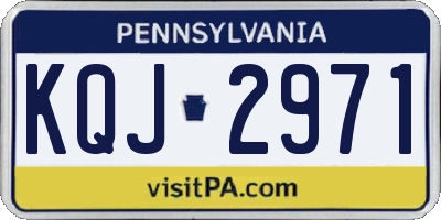 PA license plate KQJ2971