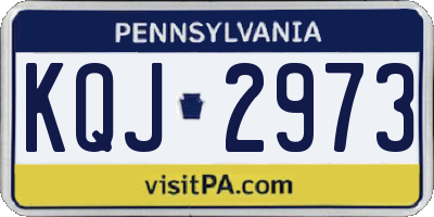 PA license plate KQJ2973