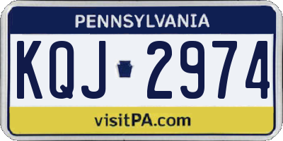 PA license plate KQJ2974