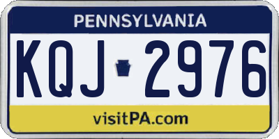 PA license plate KQJ2976