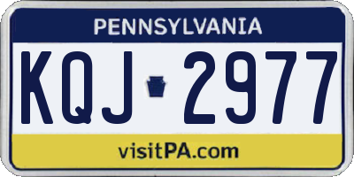 PA license plate KQJ2977