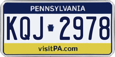 PA license plate KQJ2978