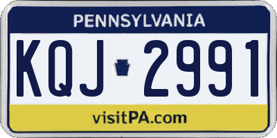 PA license plate KQJ2991