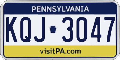 PA license plate KQJ3047