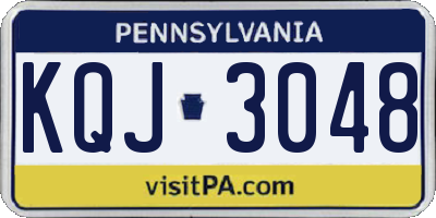 PA license plate KQJ3048