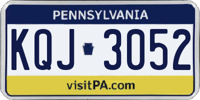 PA license plate KQJ3052