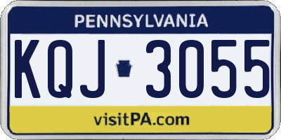 PA license plate KQJ3055