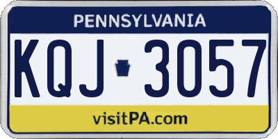 PA license plate KQJ3057