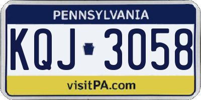 PA license plate KQJ3058