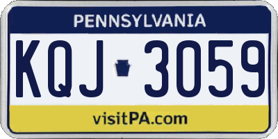 PA license plate KQJ3059