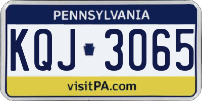 PA license plate KQJ3065