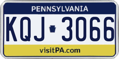 PA license plate KQJ3066