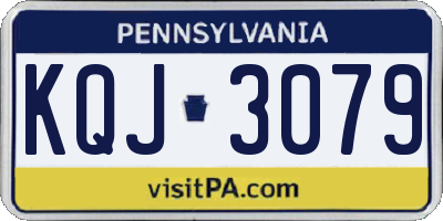 PA license plate KQJ3079
