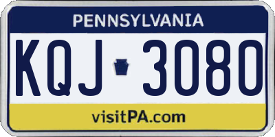 PA license plate KQJ3080