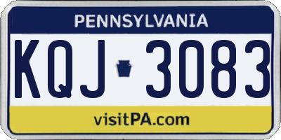 PA license plate KQJ3083