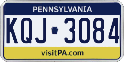 PA license plate KQJ3084