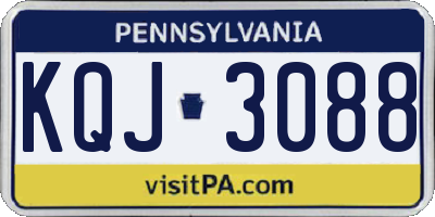 PA license plate KQJ3088