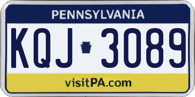 PA license plate KQJ3089
