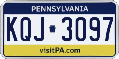 PA license plate KQJ3097