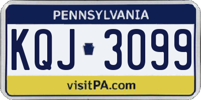 PA license plate KQJ3099