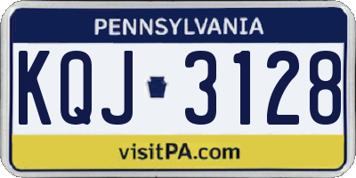 PA license plate KQJ3128