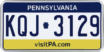 PA license plate KQJ3129