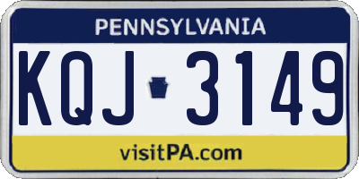 PA license plate KQJ3149