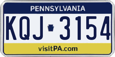 PA license plate KQJ3154