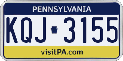 PA license plate KQJ3155
